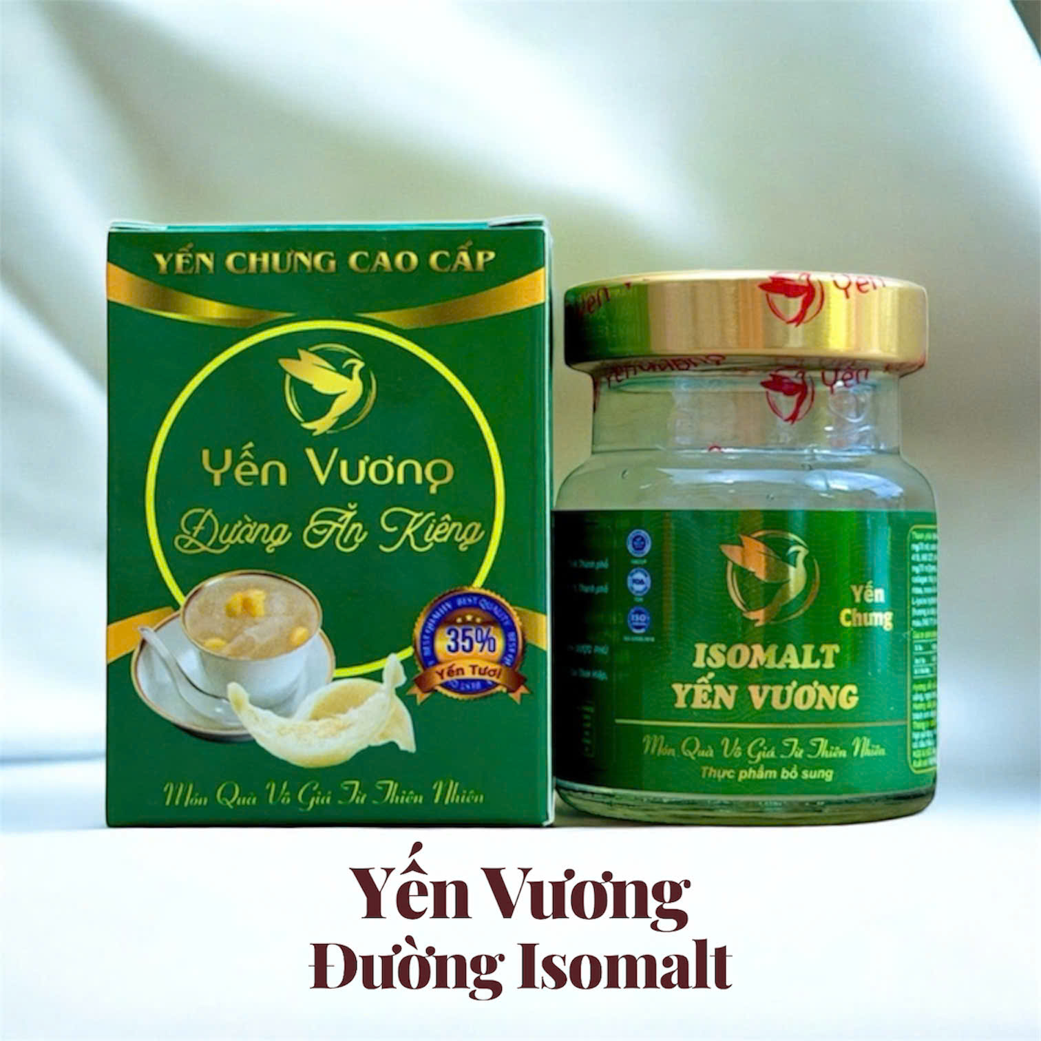 Hũ yến Vương 70ml có hộp Đường Isomal